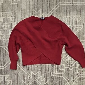 Versatile off the shoulder Elegant Red or Black Sweater